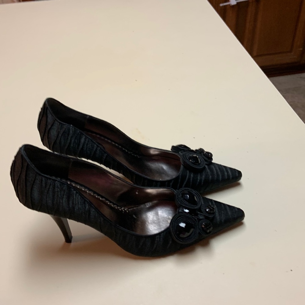 JRENEE PUMPS, size 9.5 M, black 3.75 in. heel, worn twice.